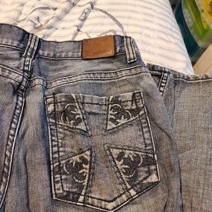 Mens blue jeans. Flypaper brand 34x32 bootcut
